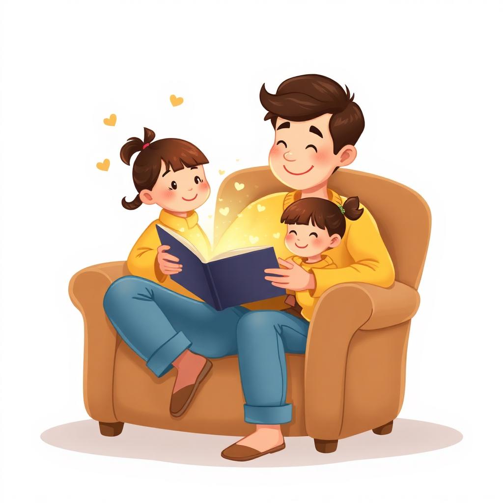 Parent and child reading a magical story together
